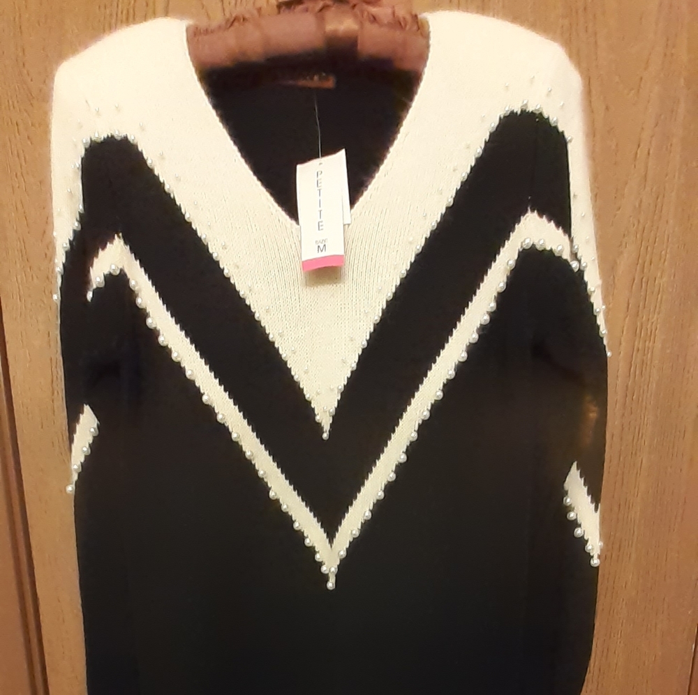 Black and White sweater dress